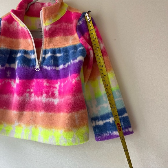 🌼 5/$25 The Children’s Place 2T Rainbow Tie-Dye Fleece Quarter Zip Pullover - Picture 8 of 10